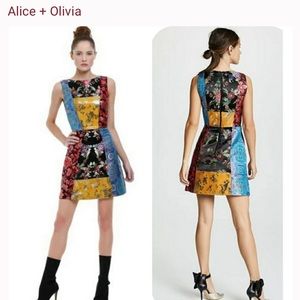 Alice & Olivia Patchwork Dress Size 8